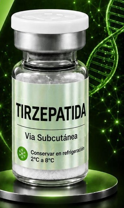 Fotografía del frasco de Tirzepatida